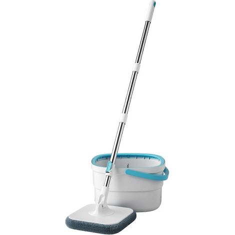 Balais flottants en microfibre pour sols sans lavage à la main, avec seau --- (1/5)