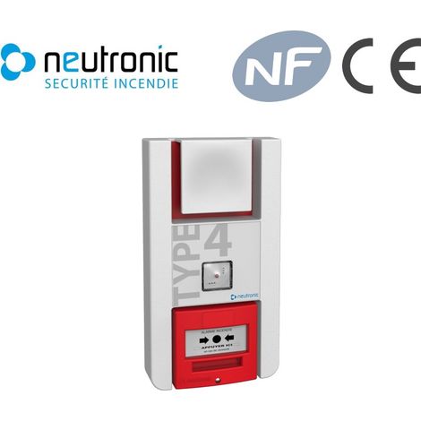 Neutronic – Sirène d'alarme autonome à piles 90-105 dB – Flash lumineux rouge – Autonomie 4 ans – Installation simple avec câblage possible — vue 2