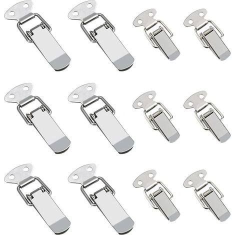12 Pièces Serrure De Tension Verrouillage De Levier De Verrouillage De Boîte En Acier Inoxydable Avec Haute Étanchéité Pour Coffre-fort De Coffre De Tiroir De Boîte À Outils(2 Tailles) (1/5)