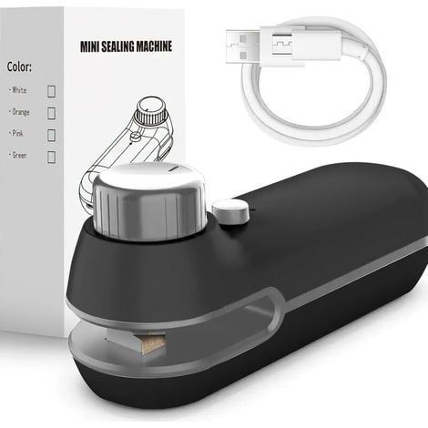 Mini Scelleur Sac Plastique, Portable Scelleuse Pour Sacs Scelleur Thermique, Scelleuse Thermique Mini Machine A Sceller Sachet Convient Aux Aliments De Cuisine Pour Sac à Frites (1/5)