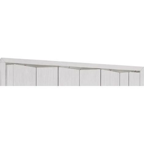 Guida Cielo Porta a Soffietto Inserti Trasparenti Bianco Venato 180 cm (1/2)