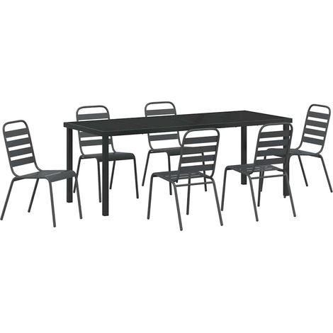 Maison Exclusive - Set da Pranzo per Giardino 7 pcs Antracite