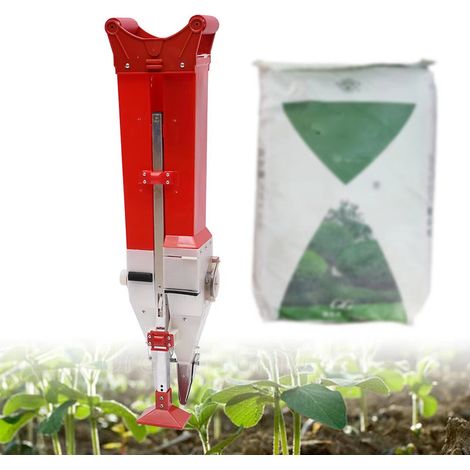 Semoir portable manuel à double tube, pour semences de maïs et arachide, capacité 2,4 L, profondeur réglable, outil robuste pour jardin et agriculture