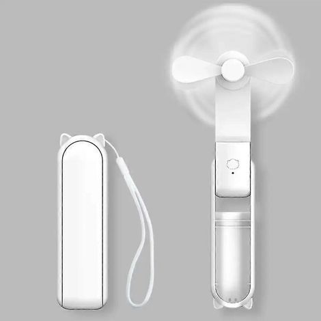 Ventilateur portable de poche, mini ventilateur de poche, petite batterie, autonomie de 14 à 21 heures, ventilateur pliable rechargeable par USB, ventilateur personnel silencieux avec batterie externe
