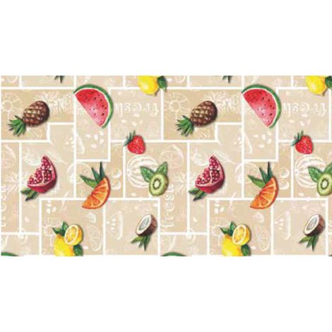 TOVAGLIATO IN PVC FANTASTIK FRUTTA 1074-1  Rotolo cm.140 (H) x 20 mt (L)