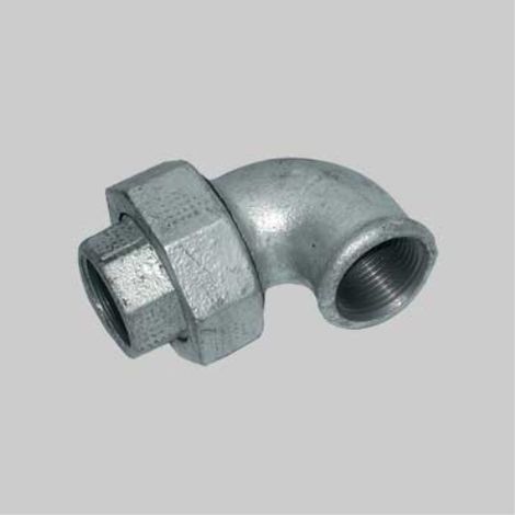 Gomito a 90° f.f. con bocchettone conico 1/2" EO