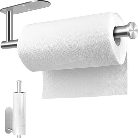 Porte Papier Toilette, Porte-mouchoirs En Acier Inoxydable, Porte-Serviettes Porte Rouleau Auto-adhésif Ou Perçable (1/4)