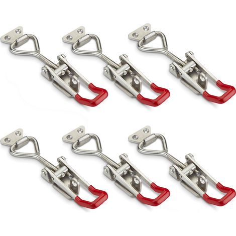 6er Set SOTECH Spannverschluss M8 (Haltekraft 600 Kg, abschließbar) Edelstahl SS304 verstellbarer Kistenverschluss