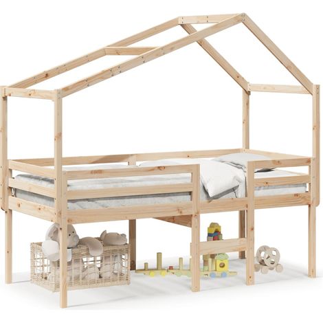 Maison Exclusive - Letto a Soppalco con Tetto 90x200 cm in Legno di Pino