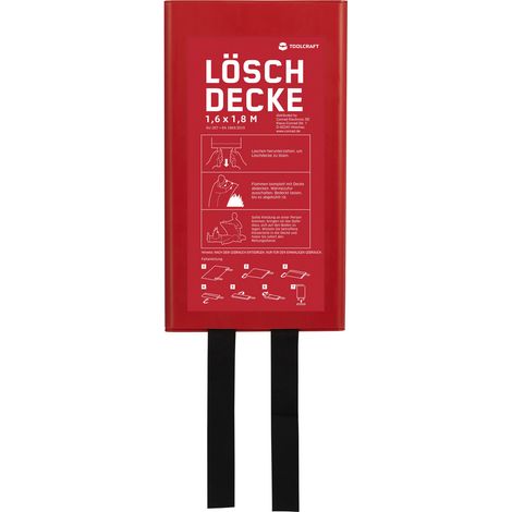 TOOLCRAFT TO-10307448 Löschdecke mit Montagebox 180 mm x 160 cm