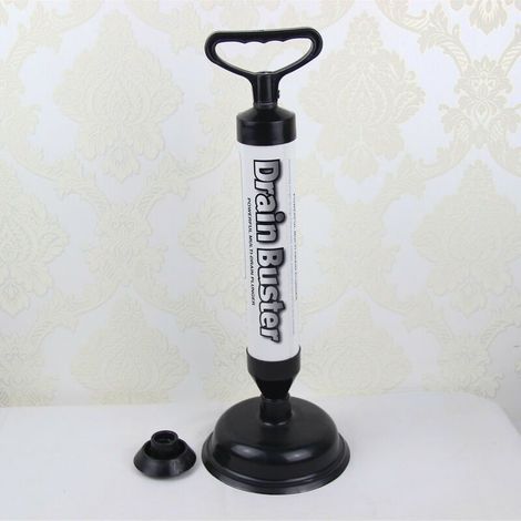 Puissant Déboucheur de Toilettes avec 2 Ventouses, Haute Pression en ABS pour Salle de Bain, Toilettes, Baignoire, Douche, Lavabo (1/5)