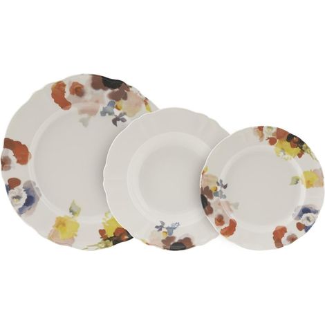 Service de table en porcelaine 20 pièces avec saladier Silene