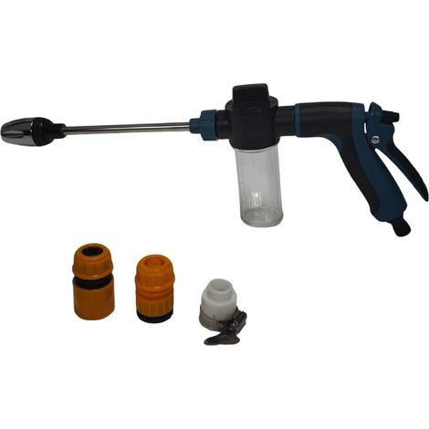 Pistolet Arrosage Haute Pression, Pistolet de Nettoyeur Haute Pression, Outil d'arrosage de Jardin avec 3 Raccords Rapides (Bleue)