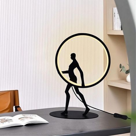 Lampada Led Luce Calda Lume Da Tavolo Scrivania 9 W Scultura Corpo Umano Moderno (1/4)