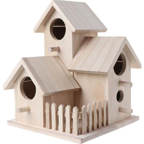 Nichoir en bois, clôture, nichoir suspendu, décoration, boîte à nids en bois pratique (1/5)