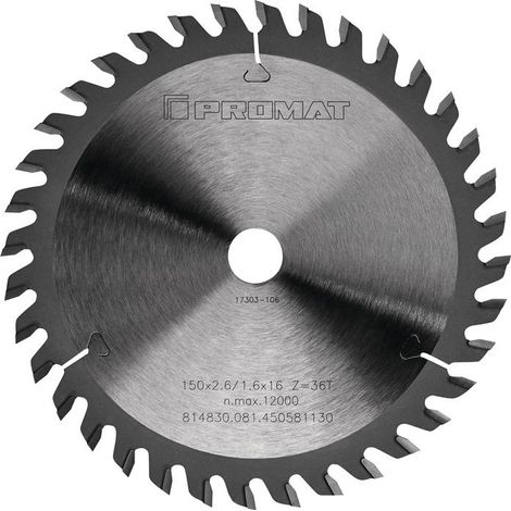 Lame pour scie circulaire de précision D. ext. 170 mm nombre de dents 36 WZ perç (1/2)