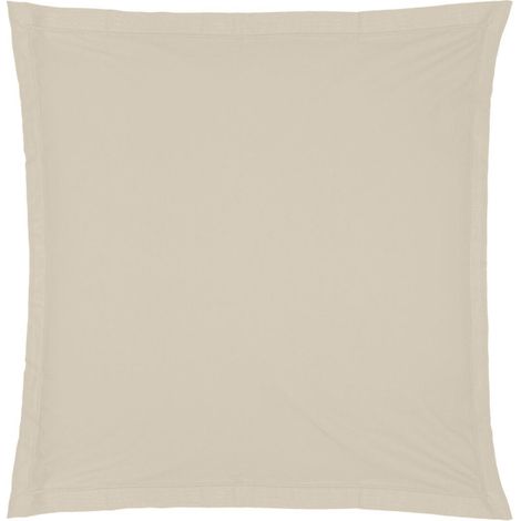 Taie d'Oreiller "Percale" 63x63cm Beige Lin (1/2)