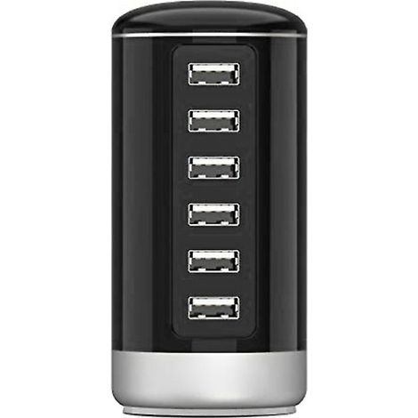Chargeur mural USB, station de charge USB à 6 ports, chargeur USB multiple avec port d'alimentation