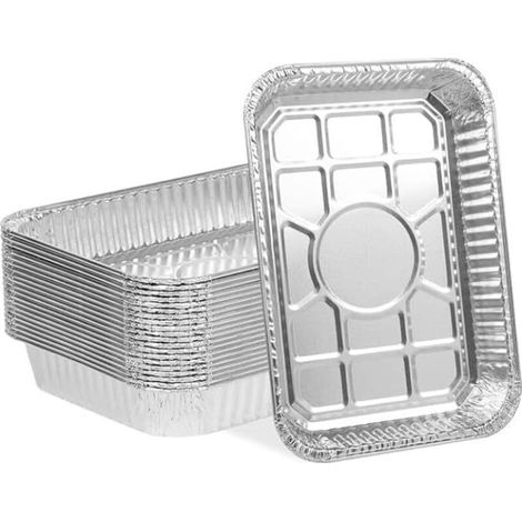 Lot de 35 bacs d'égouttement pour Weber, accessoires barbecue Weber Spirit, Genesis, Traveler, série Q, sacs jetables en feuille d'aluminium, 21,6 x 15,2 cm -