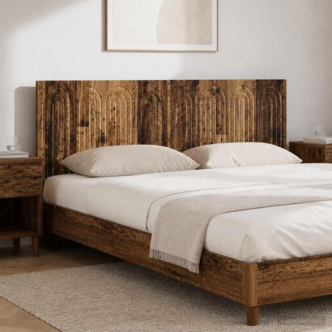 vidaXL Cabecero montada en la pared ALKMAAR Madera envejecida (1/5)