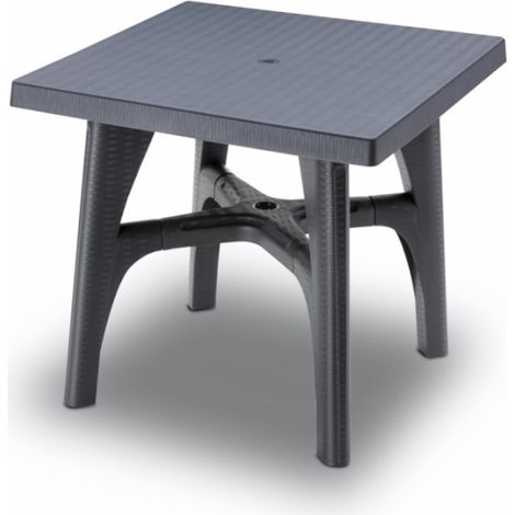 Tavolo intrecciato antracite 80x80xh73 cm