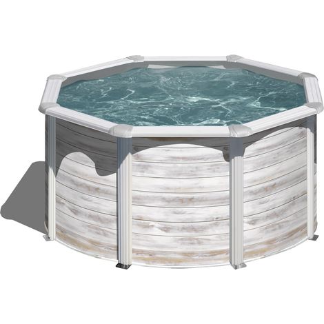 Piscine hors sol acier galvanisé 240x120 – Circulaire avec filtre à sable 4 m3/h – Échelle de sécurité incluse – Installation facile – Acquavivastore (1/5)