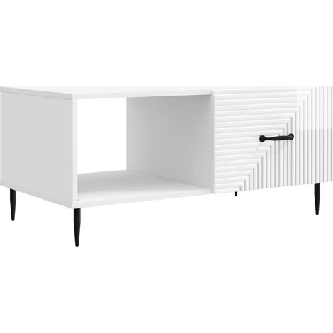 Couchtisch Hochglanz Weiß 90 x 50 x 40 cm Holzwerkstoff vidaXL