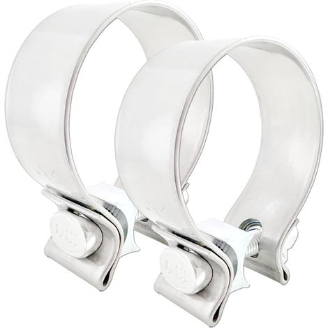 Collier de serrage d'échappement 76 mm pour véhicules, pinces d'échappement universelles (76 mm) (1/4)