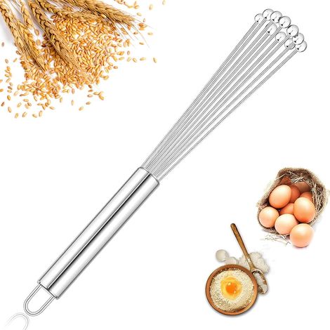Batteur à oeufs manuel en acier inoxydable pour pâtisserie outil pour mélanger les oeufs et les préparations accessoire de cuisine polyvalent