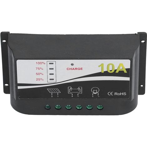 Contrôleur de Charge Solaire 12V/24V PWM Panneau Solaire Batterie Régulateur Intelligent Chargeur Solaire Contrôleur de Décharge Boîtier ABS (1/5)