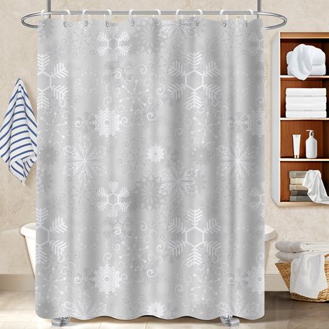 Rideau de douche en polyester 180x180 poids lesté séparation douche pour accueillir l’été dans sa maison (1/5)