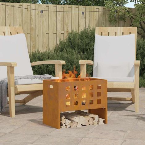 Fire Pit Brown 50 x 30 x 40 cm Steel vidaXL (1/5)