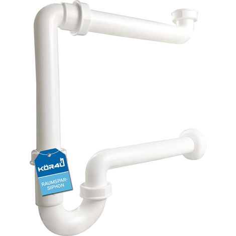 kör4u Raumsparsiphon mit Geruchsverschluss 1 1/4" x 32mm für Waschtisch (1/5)