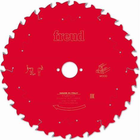Lama per sega circolare portatile FREUD - Ø254 2,6/1,8 AL30 Z24 BA 20° - F03FS09778 -FR24W001T