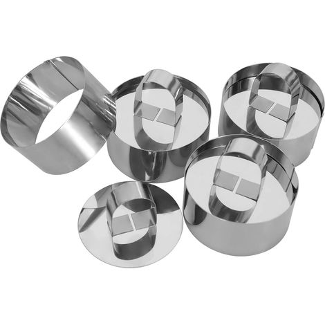 Cercle À Pâtisserie - Acier Inoxydable - 7,6 cm Diamètre × 4 cm Hauteur - Pour Mousse Et Dessert - Lot De 4