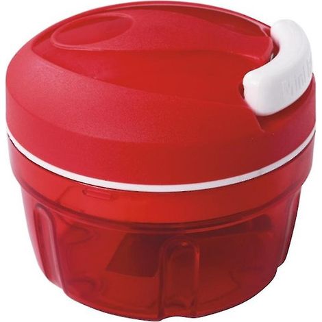 Chef Onion Cutter Handheld Vegetable Cutter Kitchen Multifunctional Household Vegetable Cutter- Red (1/4)
