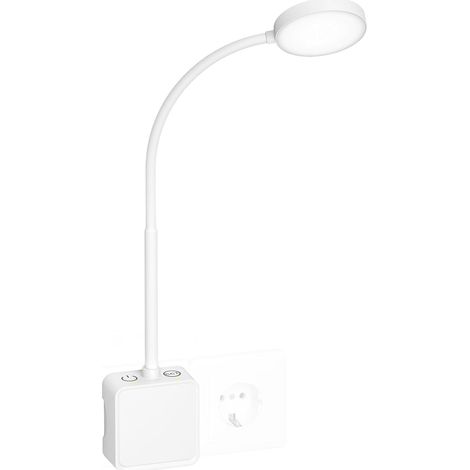 Lampe Applique Murale LED avec Fiche Electrique, Blanc Liseuse de Lecture LED Dimmable Tactile, Deux Interrupteurs Tactiles, 3 Modes de Couleur Eclairage, Grand Angle Eclairage de 110° (1/5)