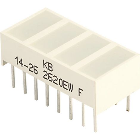 Kingbright KB-2620EW LED-Bargraph 8fach Rot (L x B x H) 20.04 x 9.94 x 6.12 mm