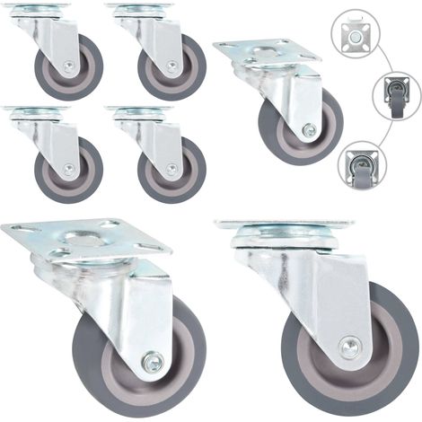 Ruote Girevoli 4 pz 50 mm - Ruote per mobili - Ruote per carrelli