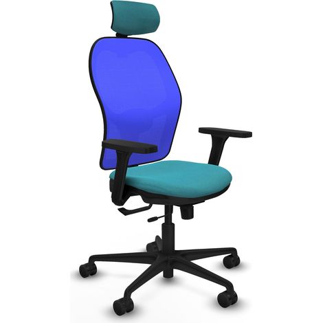 Chaise de bureau piqueras y crespo Jorquera turquoise mousse injectée (1/2)