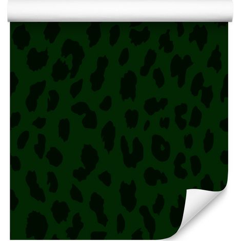 Papel pintado de cuero verde botella, verde y negro, 50x1000 cm (1/5)