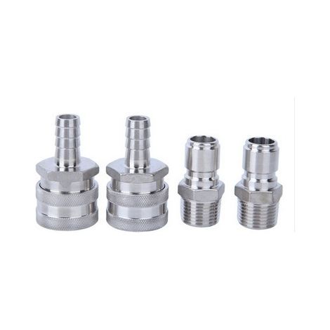 Raccord rapide pour tuyau d'eau haute pression, adaptateur pour pistolet à eau de lavage auto, accessoire de raccordement rapide en cuivre 3/8 (1/5)