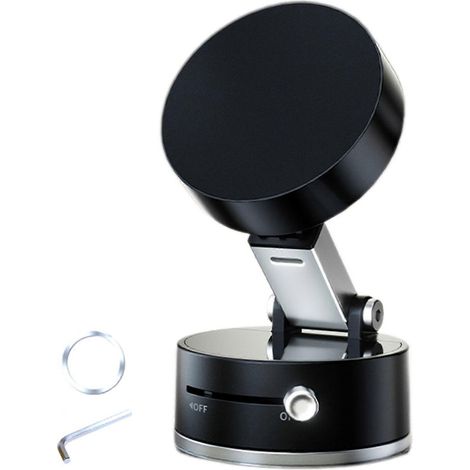 Support de téléphone magnétique pliable à ventouse, portable, nano-ventouse, pour voiture, A2pro Noir (1/5)