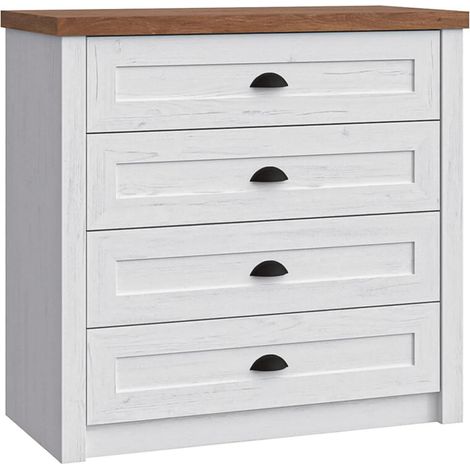 AX LIVING Kommode mit Schubladen Palmano K4 – 88 cm, Andersen Kiefer