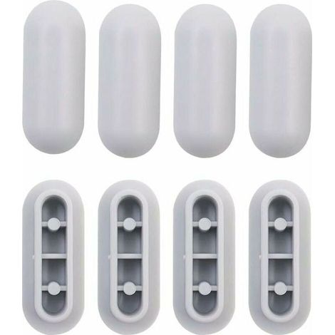 4 Pièces Tampon Universel pour Siège de Toilette Universel Chocs Kit de Tampon Abattant WC Plastique Toilette Pare-chocs Remplacement (1/4)