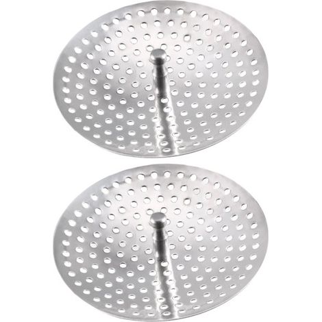Bouchon de crépine d'évier rond en acier inoxydable plat (1/5)