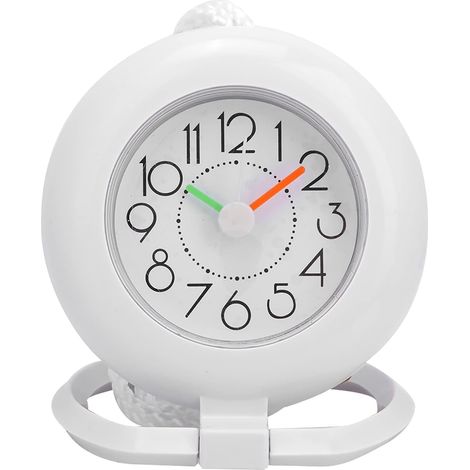 Horloge de salle de bain, horloge de douche imperméable à double usage, salle de bain cuisine décoration de la maison pendule de bureau (6 pouces, blanc) (1/5)
