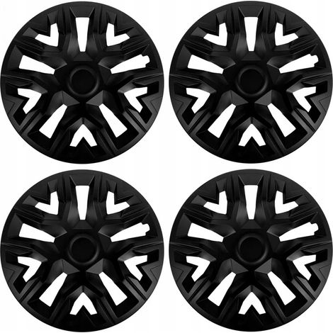Tapacubos universales de 14'' NRM The Best, negro mate, 4 piezas (1/3)