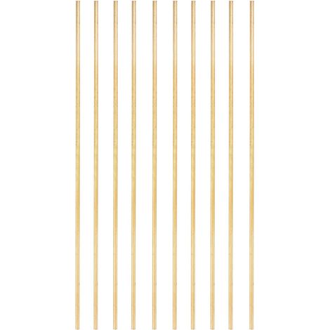 Round Brass Rod H59 2 mm x 6 Inch Copper 10 Pieces for DIY (1/5)