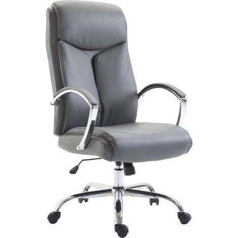 Fauteuil de bureau XL Vaud similicuir Gris (1/5)